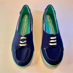 KEDS Women's Navy Blue Canvas Sneakers Casual Comfort Shoes Low Top Size 8.5